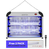 Bug Zapper Indoor, Electric Mosquito Zapper, Powerful Fly Insect Killer Repellent Lamp Outdoor Patio, Home Pest Control Bug Catcher Eliminator for Gnat Fruit Fly Moth w/Replacement Bulb (Silver)