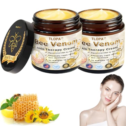TLOPA Powerful All-Body Skin Treatment Cream, Professional Bee Venom Cream, Bee Venom Skin Therapy Cream, Natural Bee Venom Skin Treatment Cream for All Skin Types (2 Pack)