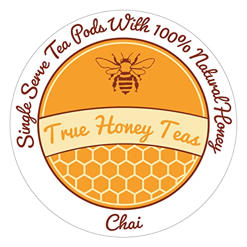 True Honey Chai Tea Pods - All Natural Organic Cinnamon, Clove, Coriander, Anise and Fennel - 22 Count