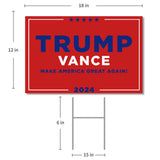 Trump Vance Yard Sign, 18" x 12" Double-Sided Trump Vance 2024 Yard Sign With Stake, MAGA Trump Yard Sign, Show Your Support, Decorate Your Lawn With Trump Vance Campaign Yard Sign 2024