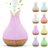 Katusie 500ML Essential Oil Diffuser with 10 Essential Oils Gift Set, Aromatherapy Diffuser Humidifier with 2 Mist Mode 4 Timers＆ 7 Ambient Light Waterless Auto Off for Large Room Home Office