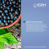 E2H Natural Black Currant Extract, Cold Pressed Black Currant Seed - Immune System Health - Fast Absorbing Liquid - 2 Fl Oz