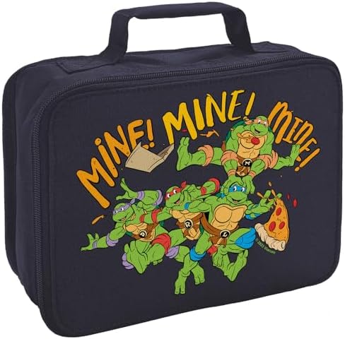 LOGOVISION Teenage Mutant Ninja Turtles Mine Mine Mine! Insulated Soft Sided Lunch Box - Reusable Lunch Bag For School Office Work, BPA Free, Navy