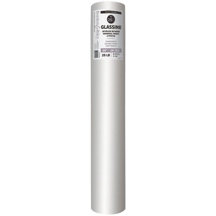 Borden & Riley 24" x 20 Yards #25G Glassine Paper Roll, 25 LB, 1 Roll Each (25GR242000)