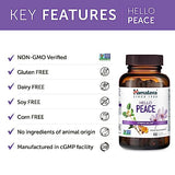 Himalaya Hello Peace, Daily Stress Relief Herbal Supplement, Ashwagandha, Turmeric, Saffron, Eases Nervousness, Relaxation and Calm, Balances Cortisol, Non-GMO, Vegan, 60 Capsules, 30 Day Supply