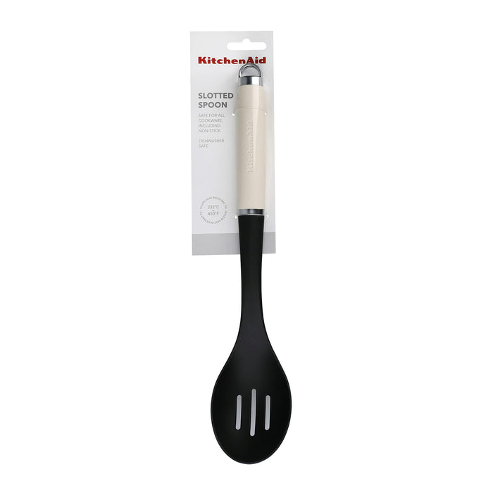 KitchenAid Nylon Slotted Spoon – Almond Cream