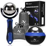 Nobility Massage Ball Roller– Ice Cold and Hot for Deep Tissue and Sore Muscle Relief of Stiffness and Stress, Body, Neck, Back, Foot, Plantar Fasciitis, Gifts for Him, Blue