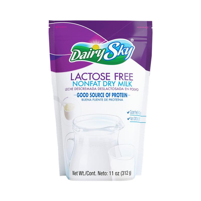 DairySky Lactose Free Milk Powder 11 oz - Powdered Milk, Non GMO Fat Free for Baking & Coffee, Kosher with Protein & Calcium | Great Substitute for Liquid Milk | RBST Hormone-Free (110z-New)