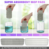 6 Pack Reusable Mop Pads Compatible with Swiffer PowerMop, Power Mop Refills Power Mop Pads Refills PowerMop Refill Pads Microfiber Mop Pads for Hardwood Floor Cleaning, Machine Washable