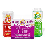 Lemi Shine Washing Machine Cleaner | Powered By Citric Acid | 100% Guaranteed Hard Water Cleaner | Compatible with Front & Top Load Washing Machines, 8 Count