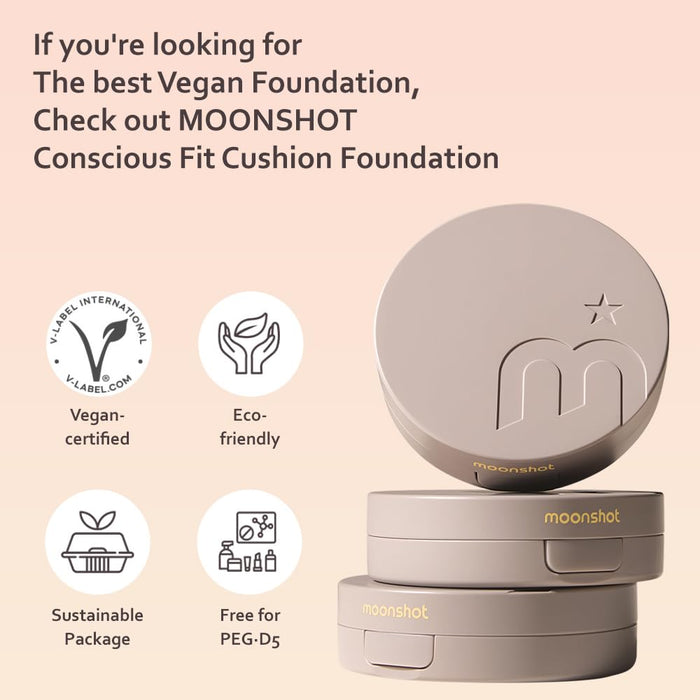 MOONSHOT KOREA Conscious Fit Cushion Foundation 23N Cosmic Beige + (refill) SET (Cosmic Beige, 23N)