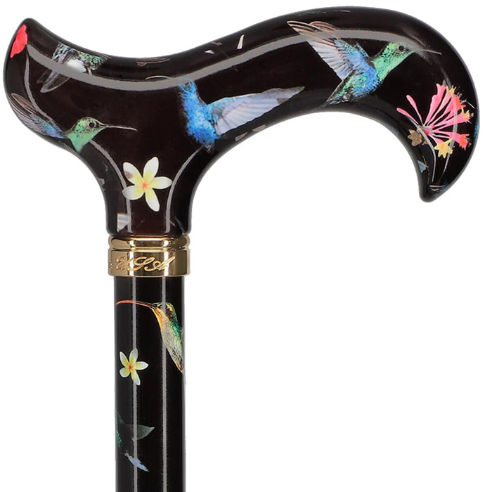 Royal RC Canes Flight of The Hummingbird - Designer Pattern Walking Cane Adjustable - Aluminum Shaft - Stylish Canes for Women and Men Stability - Seniors Walking Stick