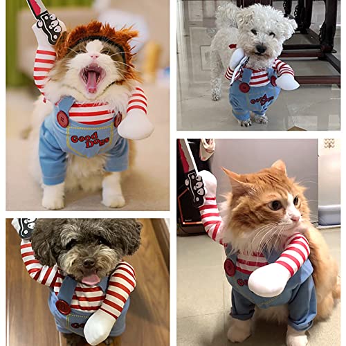 Pet Deadly Dog Costume, Cute Dog Cosplay Halloween Christmas Funny Costume Dog Clothes Party Costume for Small Medium and Large Dogs (X-Large)