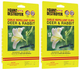 The Giant Destroyer Garlic Repellent Clips for Deer & Rabbit (24 Clips)