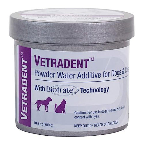 Vetradent Powder Water Additive for Dogs and Cats, 10.6 oz