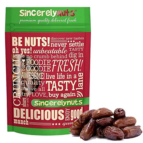 Sincerely Nuts No Sugar Added Pitted Dried Dates, 1lb - Whole Fresh Unsweetened Dry Date Pieces - Natural Non Sugared Dates for Mixed Fruits, Bread & Smoothies - Vegan, Kosher & Gluten Free Snack