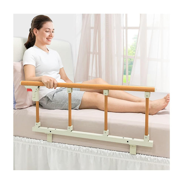 Bed Rails for Elderly Adults Guard Railing Bed Side Rail Medical Safety Bed Assist Bar for Seniors Bedside Handle Cane Hospital College Dorm Collapsible Bed Rail Metal Fall Protector Home Care Devices