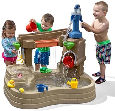 Step 2 Pump & Splash Discovery Pond Water Table, Kids Water Sensory Activity Pool, Summer Outdoor Toys, 10 Piece Toy Accessories, For Toddlers 2+ Years Old