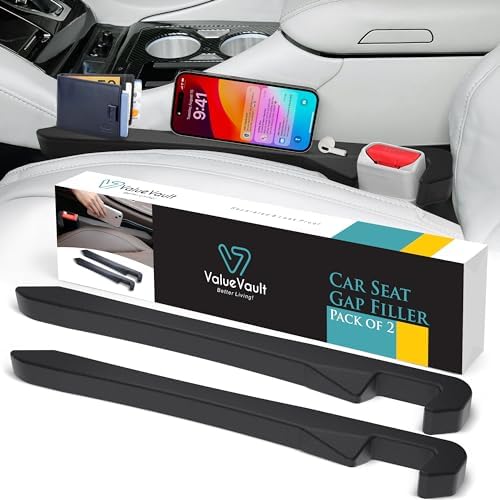 Car Seat Gap Filler 2 Pack, Universal Gap Filler for Car, SUVs & Trucks, Car blocker between seats to Prevent Essential Items from Falling, Car Gap Filler Designed for Seamless and Secure Interior Fit