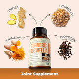 Organic Turmeric Curcumin Supplement with Boswellia Serrata - Joint Support Formula