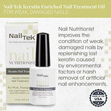 Nail Tek Nail Nutritionist, Keratin Enriched Nail Treatment Oil for Weak and Damaged Nails, 0.5 oz, 2-Pack