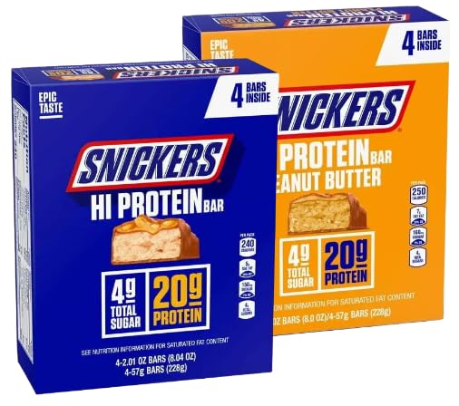 Snicker's Hi Protein Bars, Very Tasty, High In Protein 20g Variety Pack (2 Pack 8 Count)