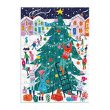 Galison Louise Cunningham Merry and Bright 12 Days of Christmas Advent Puzzle Calendar from Galison - Includes 12 80-Piece Puzzles, 5” x 7” Each, Unique Holiday Jigsaw Puzzle Set, Great Gift Idea