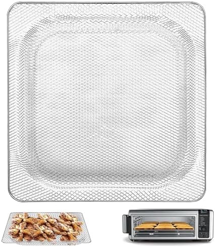 Air Fryer Basket for Ninja Foodi SP101 Digital Air Fryer Countertop Oven, 13.5 * 13.3'' Steel Wire Rack Accessorie Tray for Ninja Foodi SP100, SP101B1, SP101C Convection Oven, Dishwasher Safe