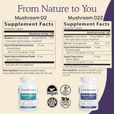 Real Mushrooms Zinc Supplements for Adults (120ct) Vitamin D2 Immune Support with Chaga & Reishi - Vegan, Gluten-Free, Non-GMO Zinc Vitamins for Adults - Mushroom Zinc Capsules