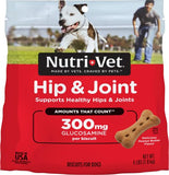 Nutri-Vet Hip & Joint Biscuits for Dogs - Tasty Dog Glucosamine Treat & Dog Joint Supplement - Large Sized Biscuit with 300mg Glucosamine - 4 lb