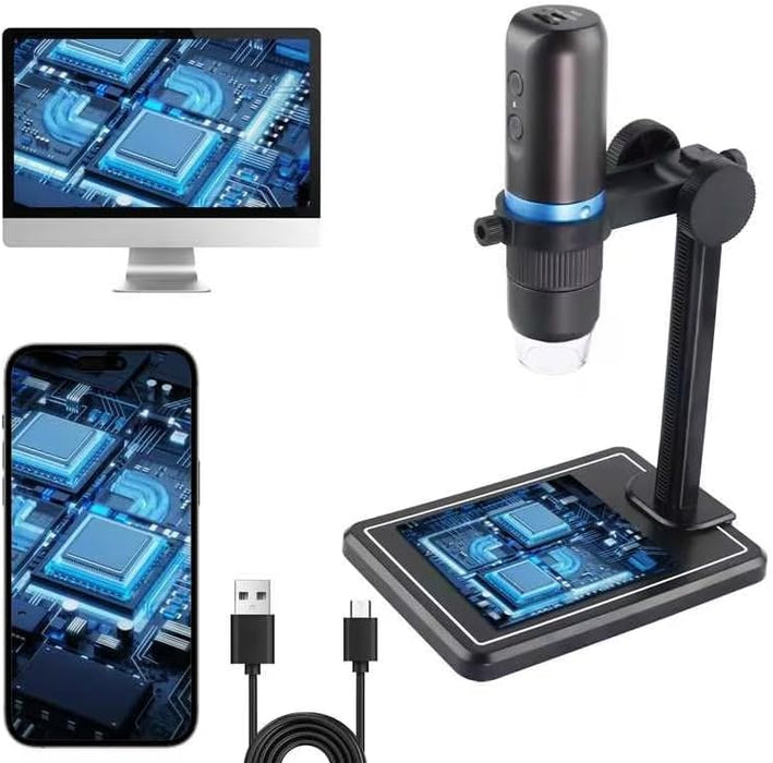 Beileshi WiFi USB Digital 50X to 1000X Digital Microscope with Stand, 8 LEDs,Supports APP,Compatible with iPhone iPad Android Mac Windows