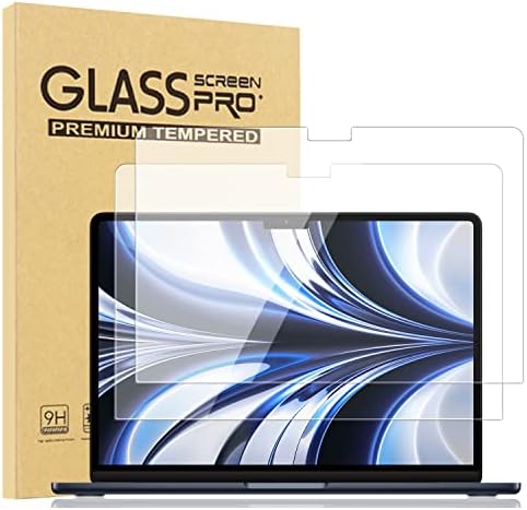 avakot 2 Pack Screen Protector for MacBook Air 13.6 Inch Tempered Glass 2022, Screen Protector for Macbook Air M2 13.6 Ultra Thin Tempered Film Touch Sensitive Scratch Resistant