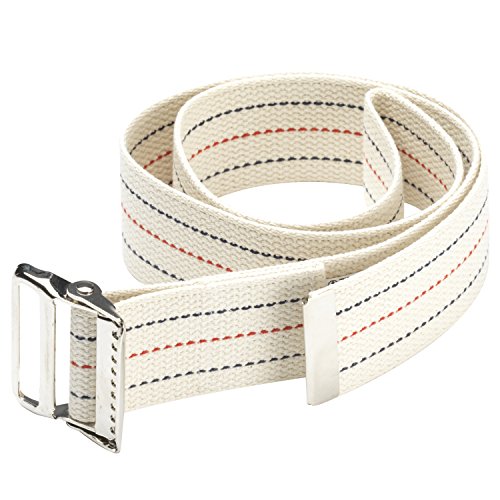 OTC Walking Gait Belt, Patient Transfer, Caregiver Stability Support Loop, White, 100 Inch