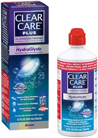 Clear Care Plus Cleaning and Disinfecting Solution with Lens Case, Clear, 12 Fl Oz