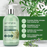 Svvimer Rosemary Hair Growth Conditioner: Thickening Moisturizing Product with Biotin for Women Men - for Damaged Dry Thinning Hair 11.8 fl.oz