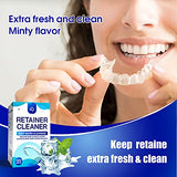 Retainer & Denture Cleaner Tablets - 4 Months Supply (120 pcs) Dental Retainers for Aligner - Mouth & Night Guards - False Teeth Whitening - Removes Odor & Plaque (120 Pcs)