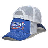 Bestmaple Unisex MAGA Baseball Cap 2024 Donald Trump Make America Great Again Hat (Net Blue)