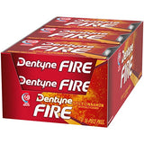 Dentyne Fire Spicy Cinnamon Sugar Free Gum, Pack of 9 (144 Total Pieces)