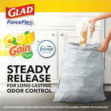 Glad Trash Bags, ForceFlex Tall Kitchen Drawstring Garbage Bags, 13 Gal, Gain Lemon Zest, 110 Ct, Pack May Vary