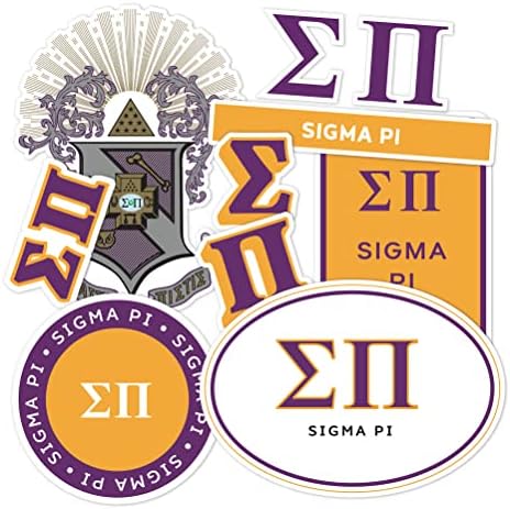Desert Cactus Sigma Pi Sticker Standard Sheet Decal Laptop Water Bottle Car sig (Full - Standard)
