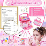 Toys for Girls,Kids-Makeup-Kit for-Girl-Toys for 3 4 5 6 7 8 9 10 11 12 Year Old Girls,Washable Princess-Dresses-for-Girls Pretend Makeup Set for Toddlers,Christmas-Birthday-Gifts-Ideas-Toys Age 4 6 8