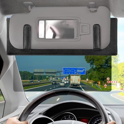 Polarized Sun Visor Extender for Car Anti-glare Sunvisor Extension Shade Attachment for Glare, Sunshade Blocker for Short People/Driver & Passenger Side, Automotive Windshield Auto Accessories
