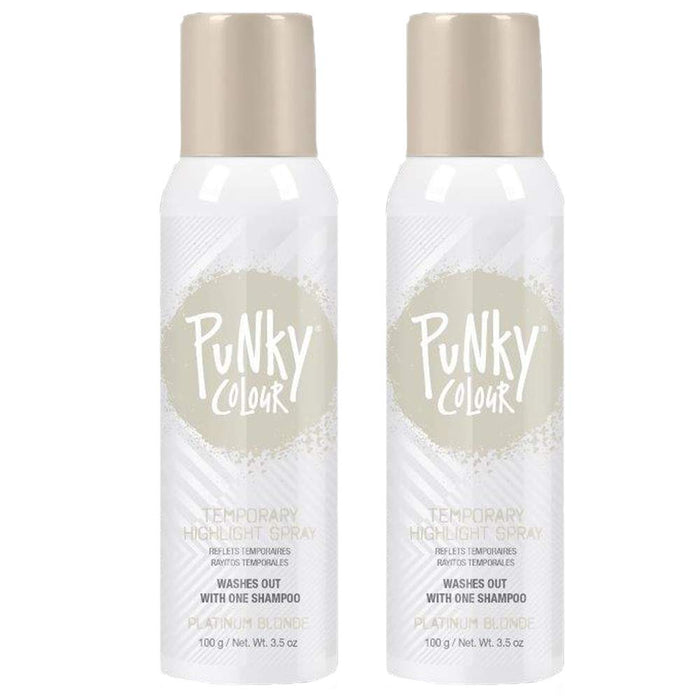 Punky Temporary Hair Highlight Spray, Platinum Blonde, 3.5 oz, 2-Pack