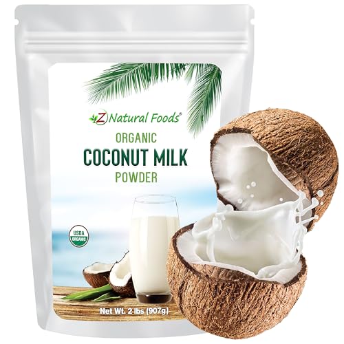 Z Natural Foods Coconut Milk Powder, 100% Powdered Milk, Non-GMO, Gluten-Free, Kosher-Certified, Organic Coconut Milk Powder, 2 lbs