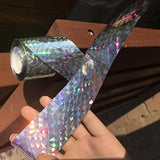 Bird Scare Ribbon Double Sided Holographic Reflective Ribbon Tape to Keep Away Woodpecker, Pigeon, Hawks, Grackles Bird (0.9in x 260ft)