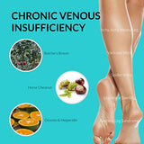 UpNourish Anti Cellulite Supplements - Varicose Veins Support, Restless Leg Relief, Leg Circulation Booster with Caviar Collagen, SOD, Butchers Broom & Horse Chestnut Capsules, 90 ct