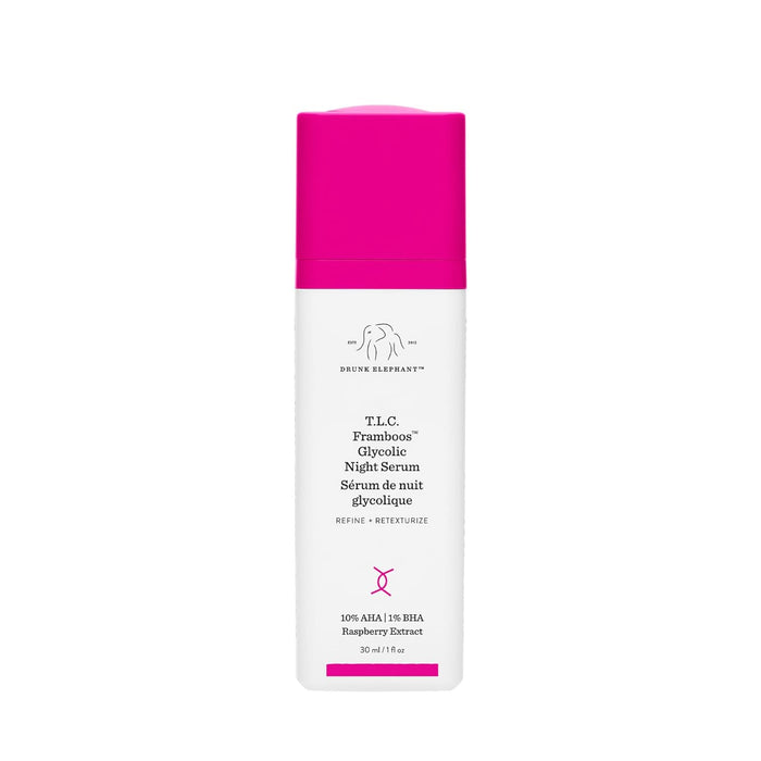 Drunk Elephant T.L.C. Framboos Glycolic Night Serum Vegan Mini Travel Facial