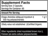 Host Defense Chaga Capsules - Immune System Support Supplement - Chaga Mushroom Capsules for Antioxidant Activity Support - Dietary Mushroom Supplement - 120 Capsules (60 Servings)*