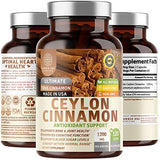 N1N Premium Ceylon Cinnamon 1200mg [100% Organic Ceylon Cinnamon] Natural Supplement to Support Healthy Blood Circulation, Brain and Joint Function,120 Caps