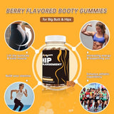 mopayzer Booty Curve Gummies for Workout Support, Berry Flavored Booty Gummies for Big Butt and HIPS, 1PCS Natural Women Support Supplement, Glute Boost, Fenugreek, 60 Count.